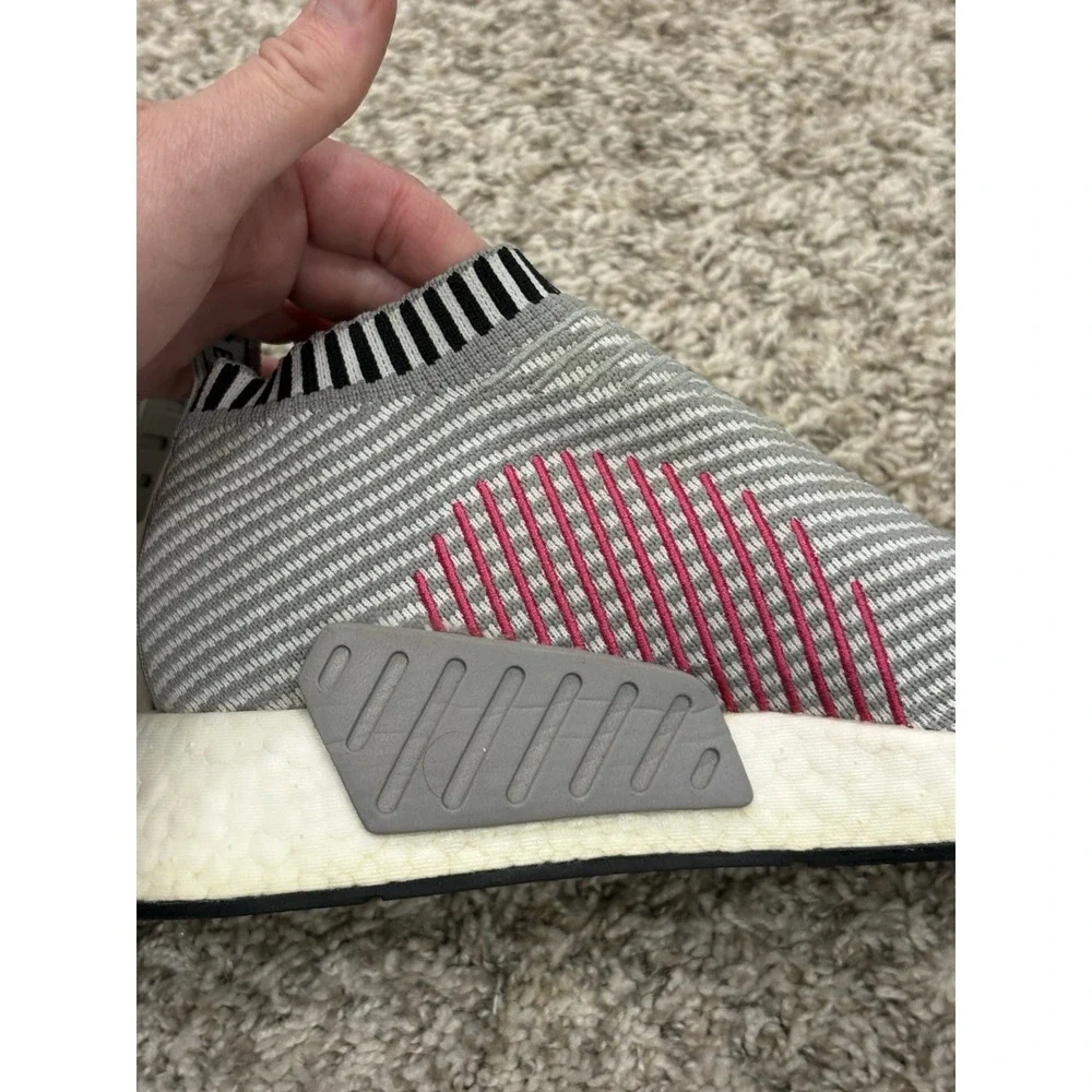 Adidas NMD CS2 PK Core Grey Shock Pink BA7187 City Sock Mens Size 9 Slip On